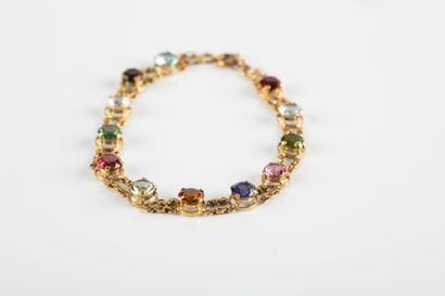 Yellow gold bracelet decorated with fine...