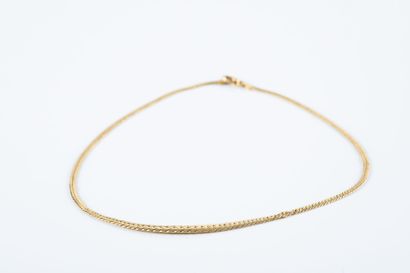 Necklace flat mesh in fall (accidents). Clasp...
