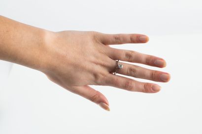 Solitaire ring with a brilliant-cut diamond...