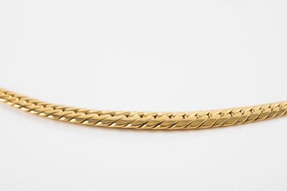 Necklace flat mesh in fall (accidents). Clasp...