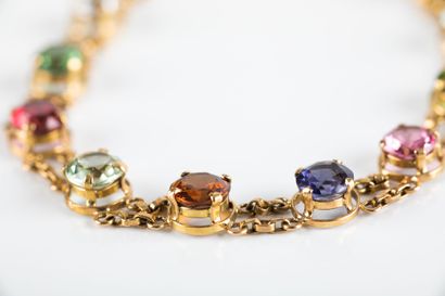 Yellow gold bracelet decorated with fine...
