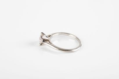 BOUCHERON 
Solitaire ring in platinum adorned...