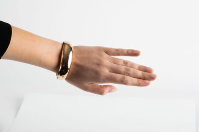 Bracelet bulging rush strong gold in yellow...
