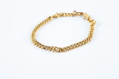 Hollow gourmette link bracelet in yellow...