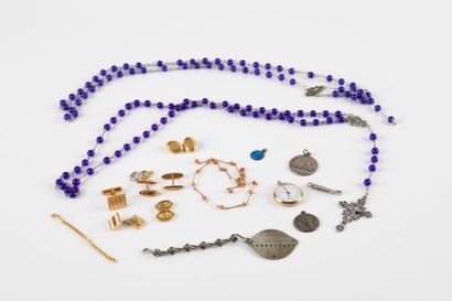 Lot of costume jewelry including rosary,...