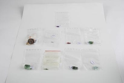 Lot of gems including tourmalines, garnets,...