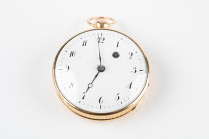 Gold rooster watch 750 thousandths, signed...