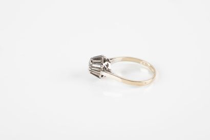 White gold ring set with an 8/8 cut diamond...
