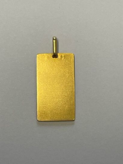 C. LAURIOT Rectangular medal in yellow gold...