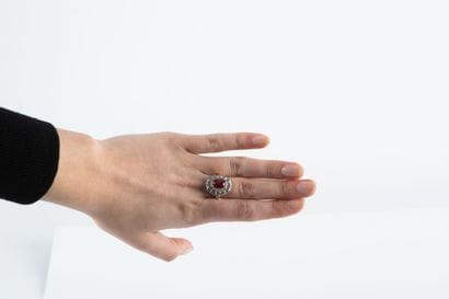 Yellow gold and platinum pompadour ring,...