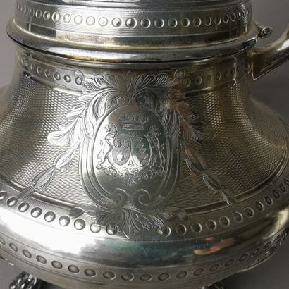 Silver TEA SERVICE (2 pieces). PARIS, TETARD...