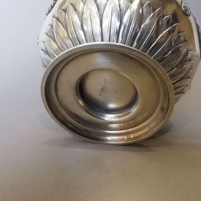 Silver SUGAR POT, gilt interior. PARIS, CARDEILHAC,...