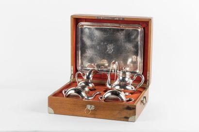 Silver tea and chocolate set. PARIS, CROSVILLE...