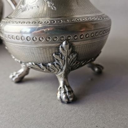 Silver TEA SERVICE (2 pieces). PARIS, TETARD...