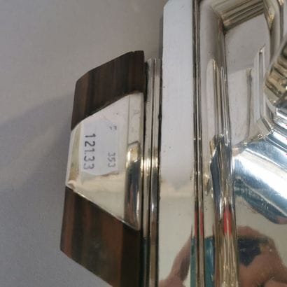 TEA AND COFFEE SET in silver plated metal...