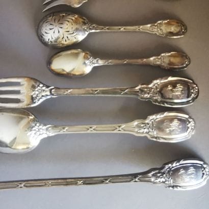 MENAGERE in silver (41 pieces). PARIS, Alphonse...