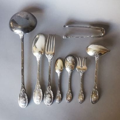MENAGERE in silver (41 pieces). PARIS, Alphonse...