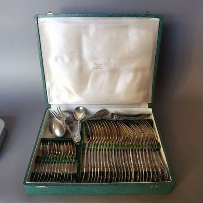 MENAGERE in silver (41 pieces). PARIS, Alphonse...