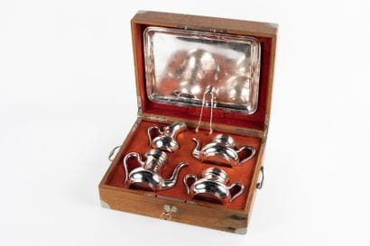 Silver tea and chocolate set. PARIS, CROSVILLE...