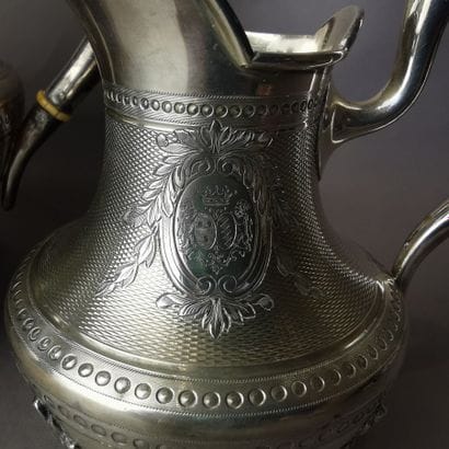 Silver TEA SERVICE (2 pieces). PARIS, TETARD...