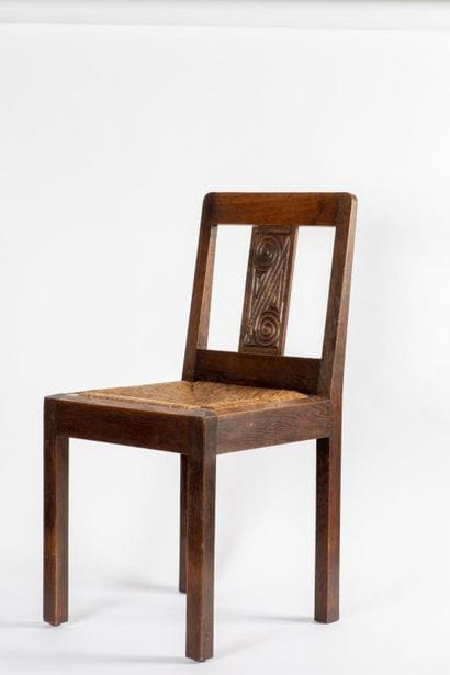 Joseph SAVINA (1901-1983)
Suite of six chairs...