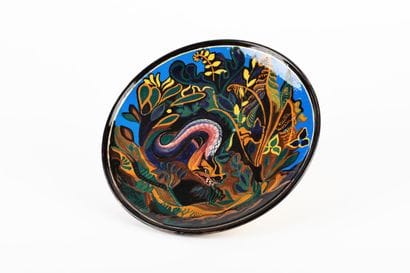 Jos KERVELLA (1915-1956)
Chimera dish 
Polychrome...
