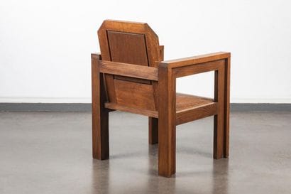 Joseph SAVINA (1901-1983)
Armchair 
Waxed...