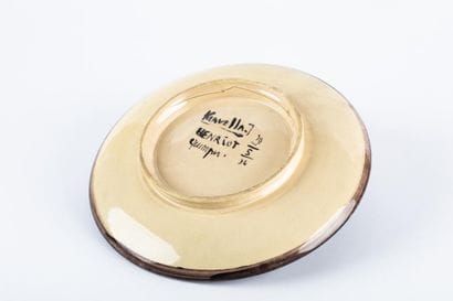 Jos KERVELLA (1915-1956)
Chimera dish 
Polychrome...
