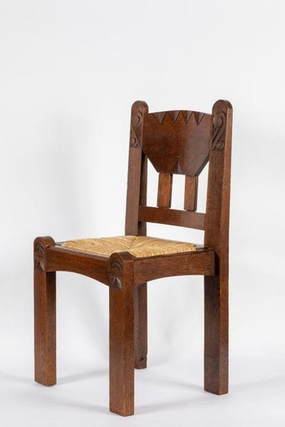 Gaston SEBILLEAU (1894-1957) 
Chair
Patinated...