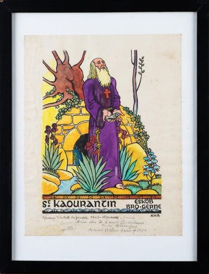 Xavier HAAS (1907-1950)
Sant Kaourantin
Woodcut...
