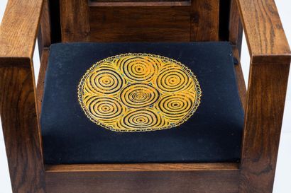 Joseph SAVINA (1901-1983)
Fauteuil Seiz Breur
Chêne...