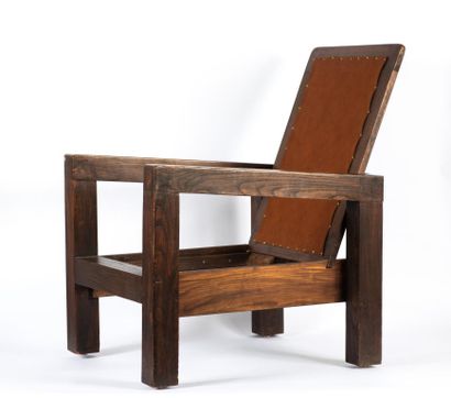 Joseph SAVINA (1901-1983)
Fauteuil
Châtaignier...