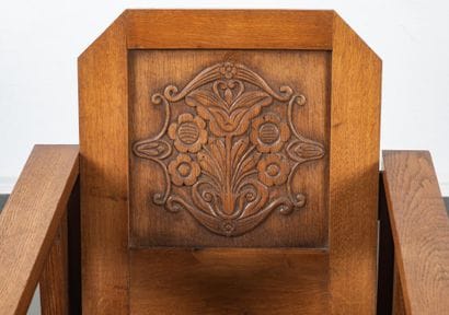 Joseph SAVINA (1901-1983)
Armchair 
Waxed...