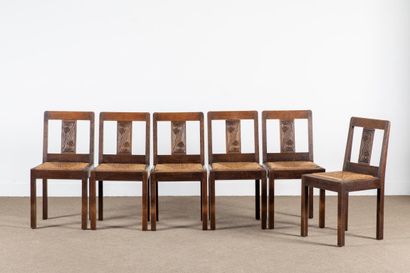 Joseph SAVINA (1901-1983)
Suite of six chairs...