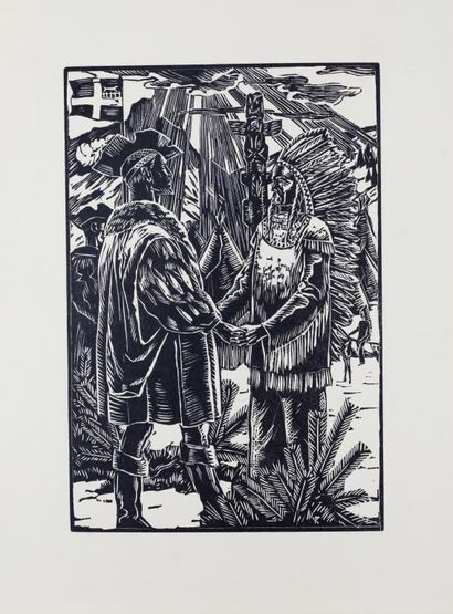 René-Yves CRESTON (1898-1964) 
Jacques Cartier
Wood...