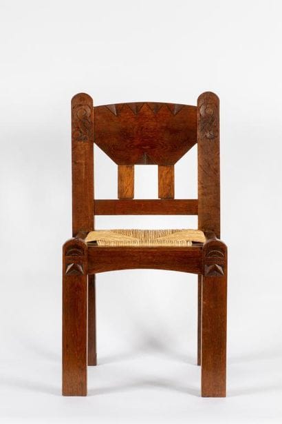 Gaston SEBILLEAU (1894-1957) 
Chair
Patinated...