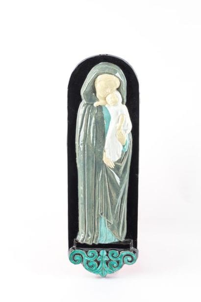 Jean FREOUR (1919-2010)
Virgin and Child
Polychrome...