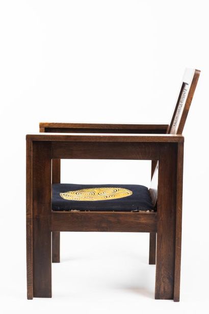 Joseph SAVINA (1901-1983)
Fauteuil Seiz Breur
Chêne...