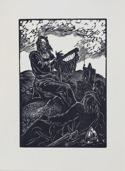 René-Yves CRESTON (1898-1964) 
Les bardes
Gravure...