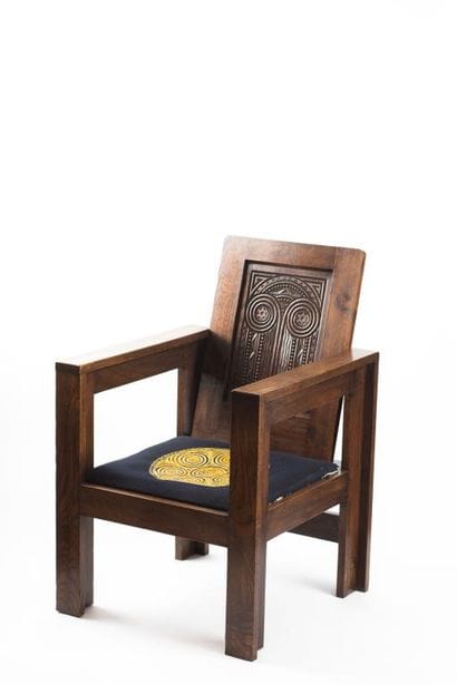 Joseph SAVINA (1901-1983)
Fauteuil Seiz Breur
Chêne...