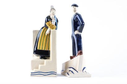 François CAUJAN (1902-1945) 
Breton couple
Two...