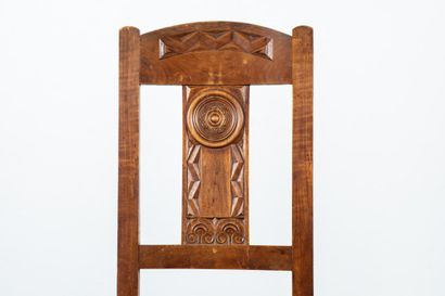 Jacques PHILIPPE (1896-1959)
Pair of chairs
Solid...