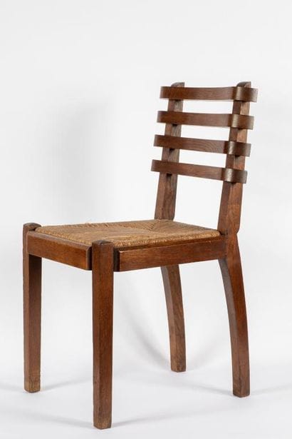 Gaston SEBILLEAU (1894-1957) 
Chair
Waxed...