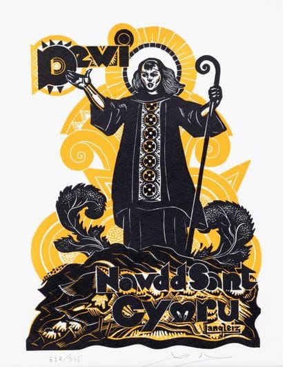 Xavier de LANGLAIS (1906-1975)
Sant Dewi
Linoleum...