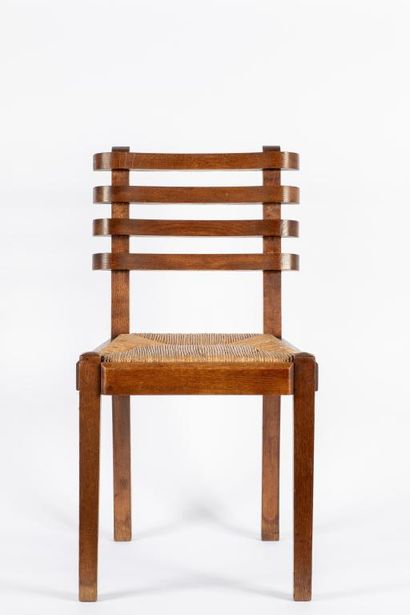 Gaston SEBILLEAU (1894-1957) 
Chair
Waxed...