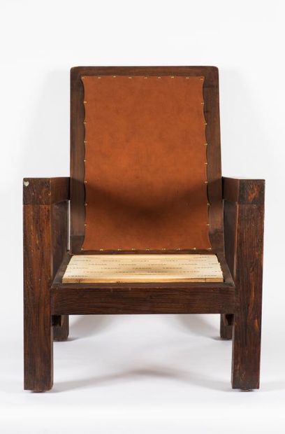 Joseph SAVINA (1901-1983)
Fauteuil
Châtaignier...