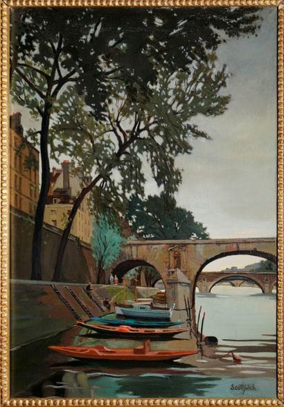SOUTHWICK, XXe siècle
Canaux à quais, Paris
huile...