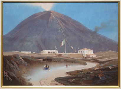 ROMANO, Ecole napolitaine fin XIXe siècle
Paysage...