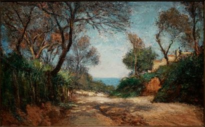 TREVOUX Joseph, 1831-1909
Chemin méditerranéen
huile...