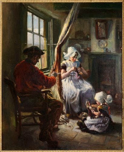 SILBERT Max, né en 1871
Scène familiale à...